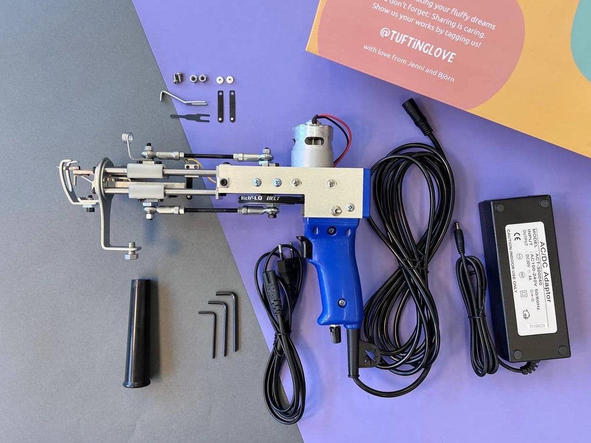 AK-II Loop Pile tufting machine in clear, side view